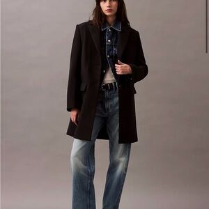 Calvin Klein Tailored Single Breasted Coat, NWT, Medium